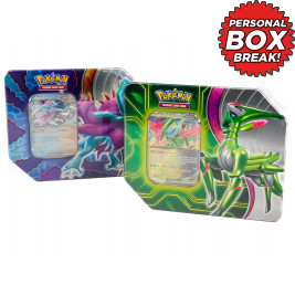 Pokemon Paradox Clash (Walking Wake ex / Iron Leaves ex) Tin Baseball